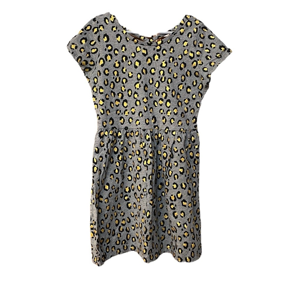 CARTERS UEC Girls Size 7 Cheetah Animal Print Dress Gray Gold Black Sparkly 🐆